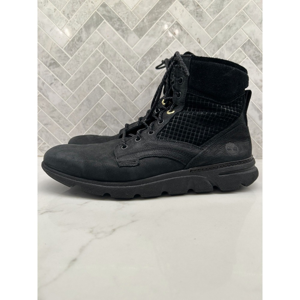 Timberland Eagle Bay Ortholite Bay Boots‎ Men's Size 11 Black Leather A1JRS